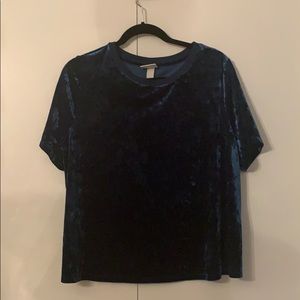 Crushed velvet top